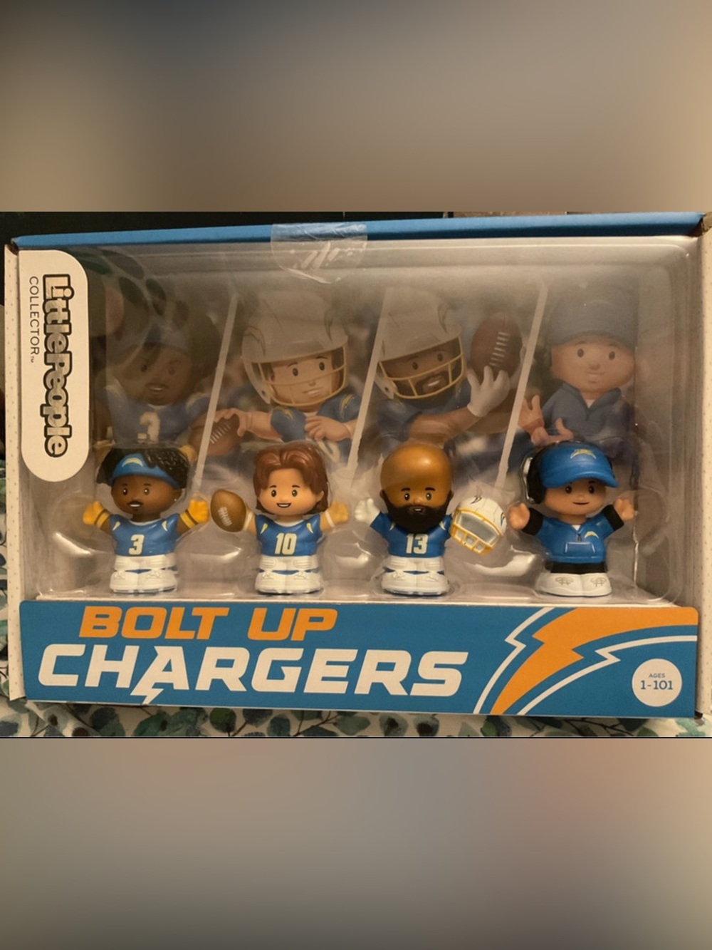 Fisher price little people LA chargers memorabilia